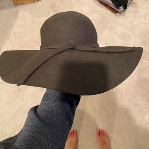 Brown Felt Floppy Hat